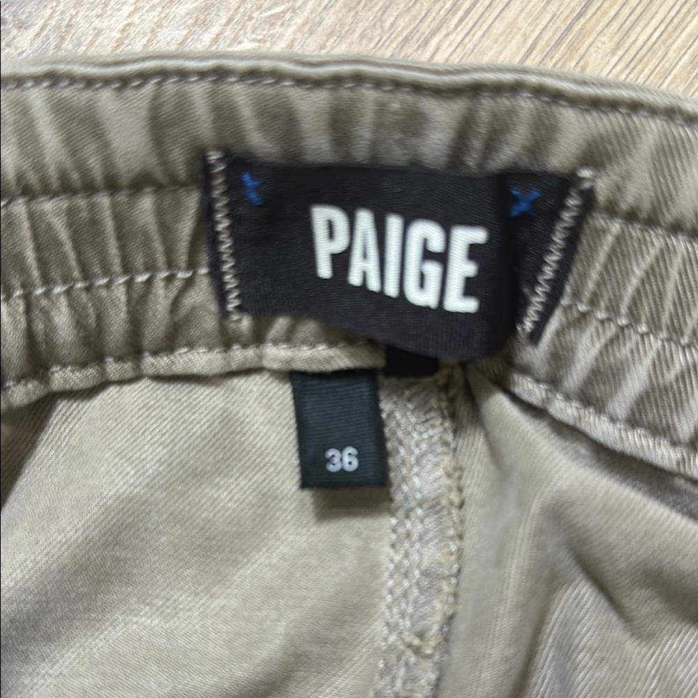 PAIGE Men's Khaki Elastic-Waist Chinos